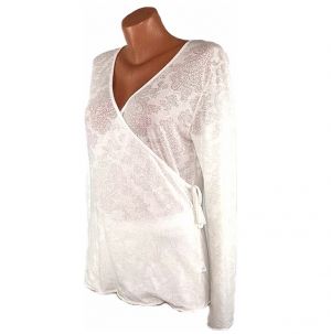 XL Еластична бяла блуза 