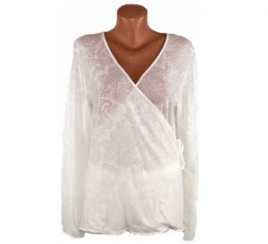 XL Еластична бяла блуза 