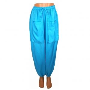 Тюркоазен индийски панталон тип потур от вискоза