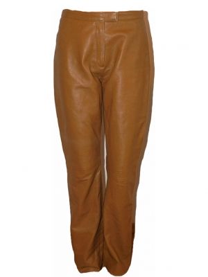M-L Кожен панталон в цвят карамел (естествена кожа)