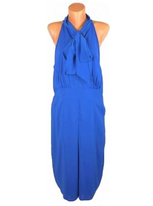 XL Синя шифонова индийска рокля