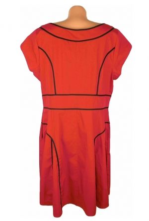 XXL Червена памучна индийска рокля