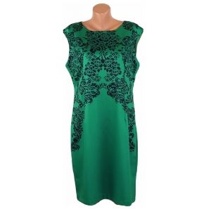 XL Suzanne Betro Зелена рокля с орнаменти (с етикет)