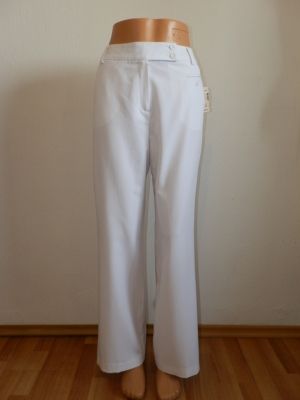 L Бял еластичен панталон