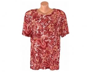 XXL Тънка еластична цветна блуза от вискоза