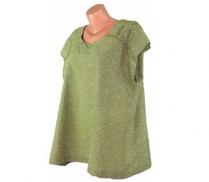 Зелена памучна блуза