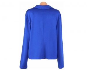 Синьо еластично трикотажноа сако 