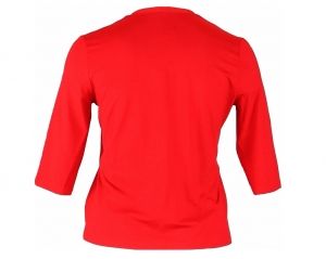 Червена трикотажна блуза от вискоза