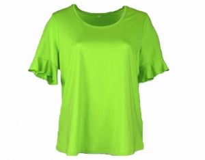 Зелена трикотажна памучна блуза