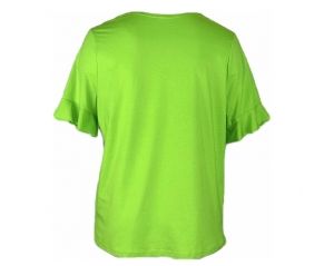 Зелена трикотажна памучна блуза