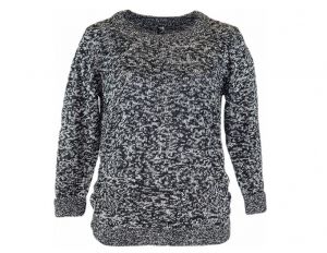 XL-XXL Черно бял мек пуловер UK 18