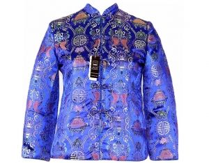 Красиво сако от сатен в китайски мотив