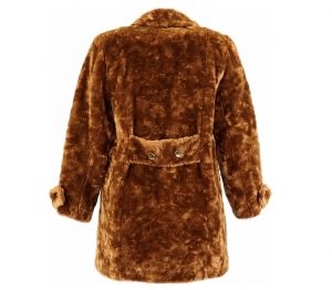 L-XL Красиво и топло френско палто с косъм