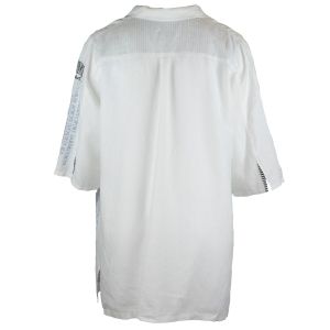 Дълга бяла риза със щампа