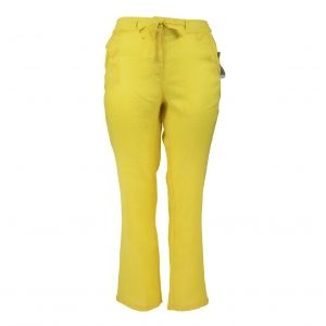 Жълт ленен панталон Giorgiana