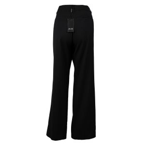 Черен панталон на райета от вискоза Ze-Ze