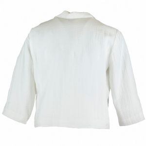 Бяло лятно елегантно сако с бродерии
