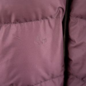 Топло дълго лилаво палто тип пухенка