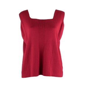 Еластична машинно-плетена блуза в цвят бордо