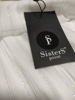 Бяла рокля със златни нишки Sister Point