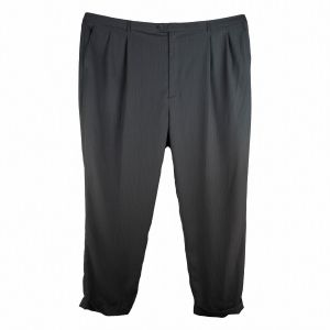 Сиво-черен мъжки раиран панталон