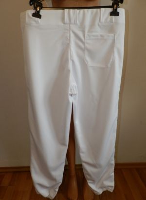 XXL Бял еластичен панталон с широка талия на ластик